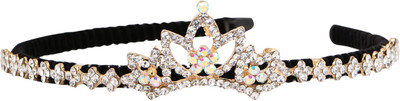 Pink Rose Princess Charm Hair Band(White)