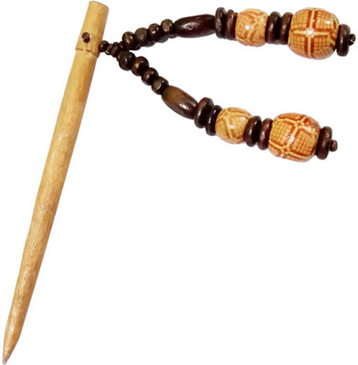 

CraftEra Wooden Stick Bun Stick(Brown)