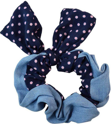 

Sarah Polka Dot Blue Fabric Hair Rubber Band for Women Rubber Band(Blue)