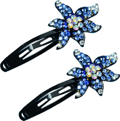 

Glitters Online Blue Colour American Diamond Hair Clip(Blue)