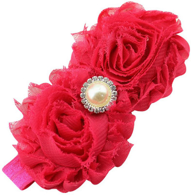 

AkinosKIDS Newborn Flower Pearl comfortable Diamond Head Band(Pink)