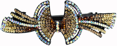

Glitters Online Golden Colour American Diamond Hair Clip(Gold)