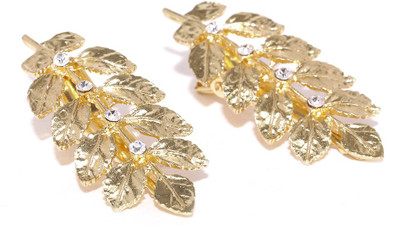 

Blueberry Leaf Motif Hair Clip(Gold)