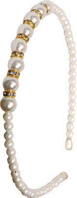

Aparshi Elegant Pearl Hair Band(White)