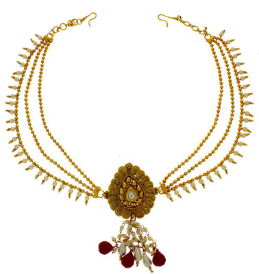 

Anuradha Art Simply Beautiful Hair Clip(White, Gold)