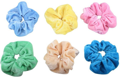 

AccessHer Velvet Bright Shades Hair Ties Rubber Band(Multi-Colour)