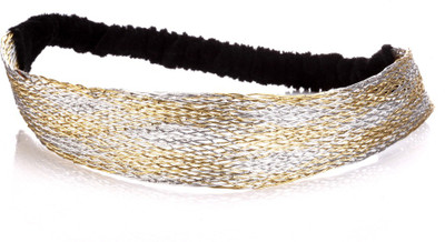 

Trinketbag Striped Golden And Silver Mesh Stretchable Hair Band(Multicolor)