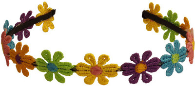 

Golden Peacock Shape of Floral Multicolored Hair Band(Multicolor)