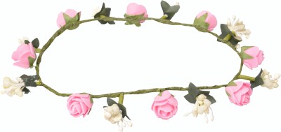 Loops n knots Princess flora Head Band(Pink, White)