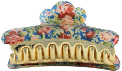 

Sarah Floral Print Hair Claw(Blue)