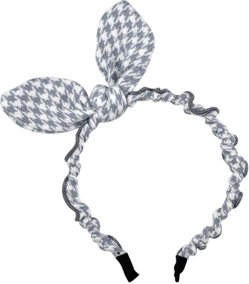 

Sarah Checks Rabit Ears Hair Band(Grey)