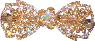 

Mansiyaorange party Wedding casual wear fancy Golden pin accessories Hair Clip(Copper)