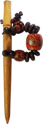 

CraftEra Wooden Stick Hair Pin(Brown)