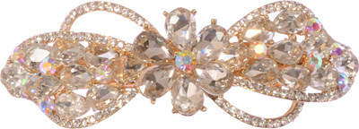 

Mansiyaorange party Wedding casual wear fancy Golden pin accessories Hair Clip(White)