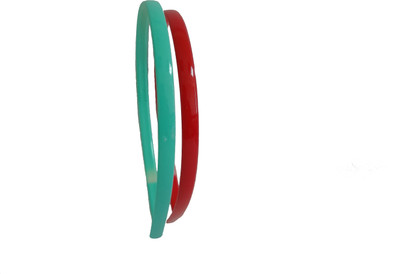 Rigo Green and red plain headband Head Band(Red)