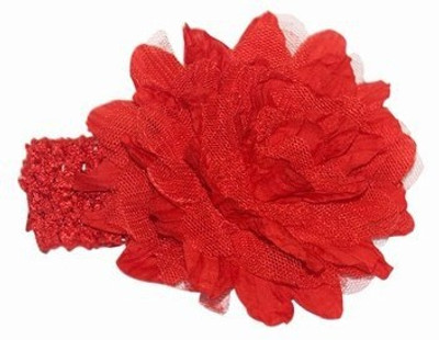 

Pinkblueindia Stretchable Crochet with Big Flower Head Band(Red)