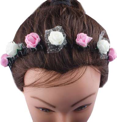 

Majik Girl Flower For Festival Wedding Hair Band(Multicolor)