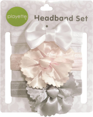 

Playette Satin Flowers and Bow Head Band(Multicolor)