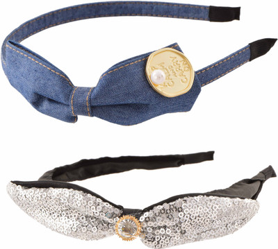 

My DT Lifestyle Fabric Hair Band(Blue, Silver)