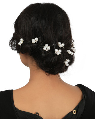 

Prita Golden pearl Plated Juda Pin Hair Pin(Silver)