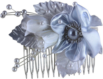 

Pink Rose Rose Charm Hair Pin(White)