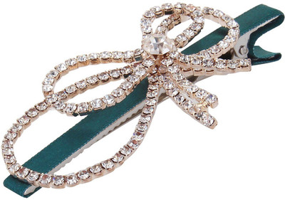 

Fayon Daily Casual Work Green Double Bow Hot Hair Pin(Green)