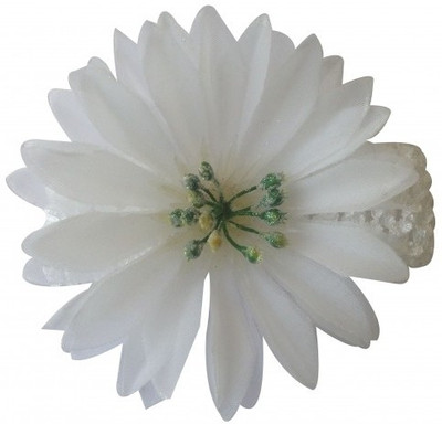 

NeedyBee Sunflower Crochet Flower Baby Head Band(White)