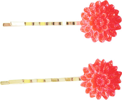 

Bows Are Wows Chrysanthemum Red Beauty Hair Pin(Red, Gold)
