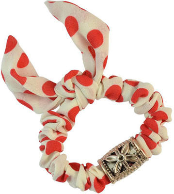 

Sarah Polka Dot Rubber Band(White)