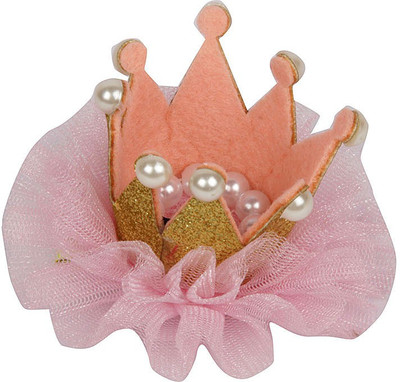 

Pikaboo Pearl Studded Crown Hair Clip(Pink)