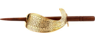 

Trinketbag Fish In The Bowl Juda Hair Clip(Gold, Brown)