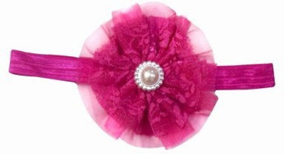 Pinkblueindia Stretchable Net Flower Head Band(Pink)