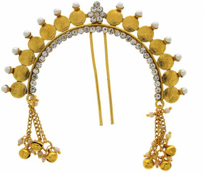 

Anuradha Art ZHB-559 Hair Pin(White, Gold)