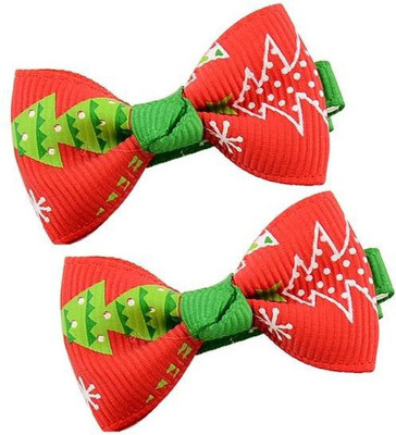 

Angel Closet Christmas Bow Hair Clip(Red)