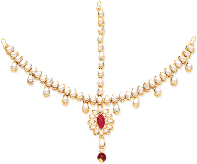 

The Ethnic Wears DA-0004 Hair Accessory Set(Gold, White)