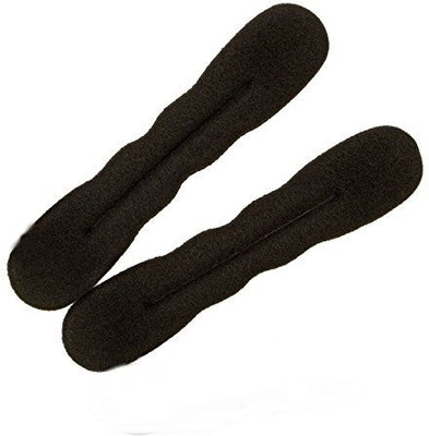 

Akak Akak Store 2 Pcs Black Color Magic Beauty Hair Hairstyle Foam Sponge Donut Twister Hair Disk Ponytail Bun Maker (2 Large) Bun(Black)