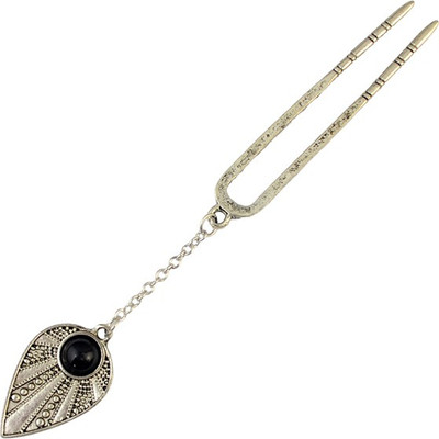 

Young & Forever Fashionable lucky charm Hair Pin(Silver, Black)