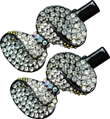 

Glitters Online Blackish Silver Colour American Diamond- Hair Accessory Set(Silver)