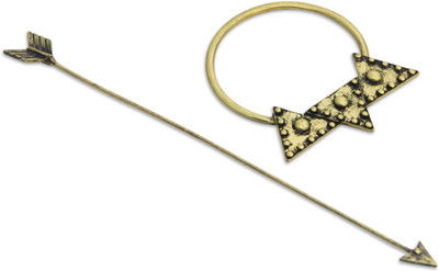 

The Bling Stores ANTIQUE GOLD RING AND ARROW HAIR CLIP Hair Clip(Gold)