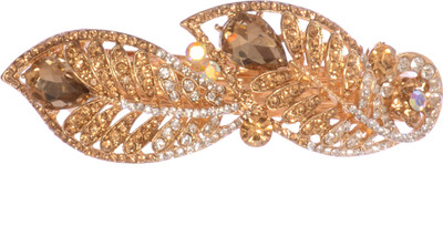 

Mansiyaorange party Wedding casual wear fancy Golden pin accessories Hair Clip(Copper)