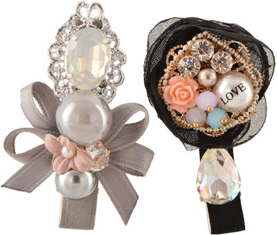 

My DT Lifestyle DESIGNER HANDMADE PARTYWEAR COMBO Hair Pin(Grey, Black)