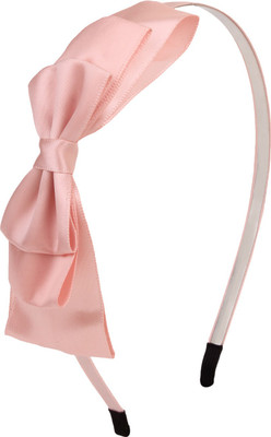 

Fayon Party Style Diva Peach Silk Bow Hair Band(Pink)