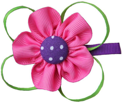 

Angel Closet Flower with Ribbons Hair Clip(Pink)