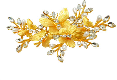 

Mansiyaorange Latest Trendy Exclusive New Premium Collection Hair Clip(Gold)