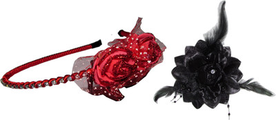 

GD Floral Hairband with Tic-Tac Hair Accessory Set(Multicolor)