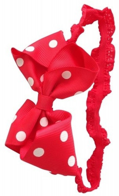 

NeedyBee Soft Lace Head Band(Red, White)