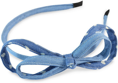 

Sarah Denim Heart Print Hair Band(Blue)