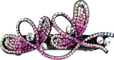 

Glitters Online Pink Colour American Diamond Hair Clip(Pink)