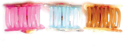 

FAB Multicolour Plastic Clutcher - Set-uyh-of 3 Hair Claw(Multicolor)