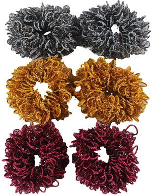 

AccessHer Woolen Charming Delight Rubber Band(Grey, Yellow, Peach)